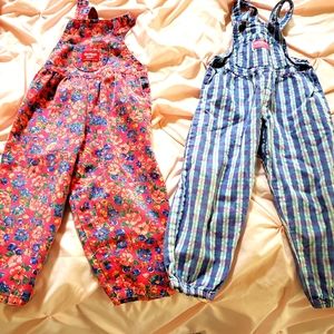 Oshkosh overalls 2 pair 4t